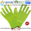 13G Polyester Shell Foam Latex Coated Gloves (L1000) Criss-Cross on The Palm with CE, En388, En420, Work Gloves